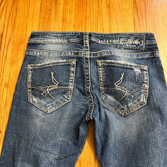 Silver Jeans Womens 28 X28 Sam Boyfriend Distressed Stretch Pants - Picture 3 of 11